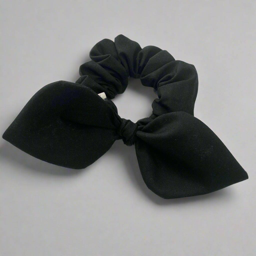 Classic Black Bow Scrunchie