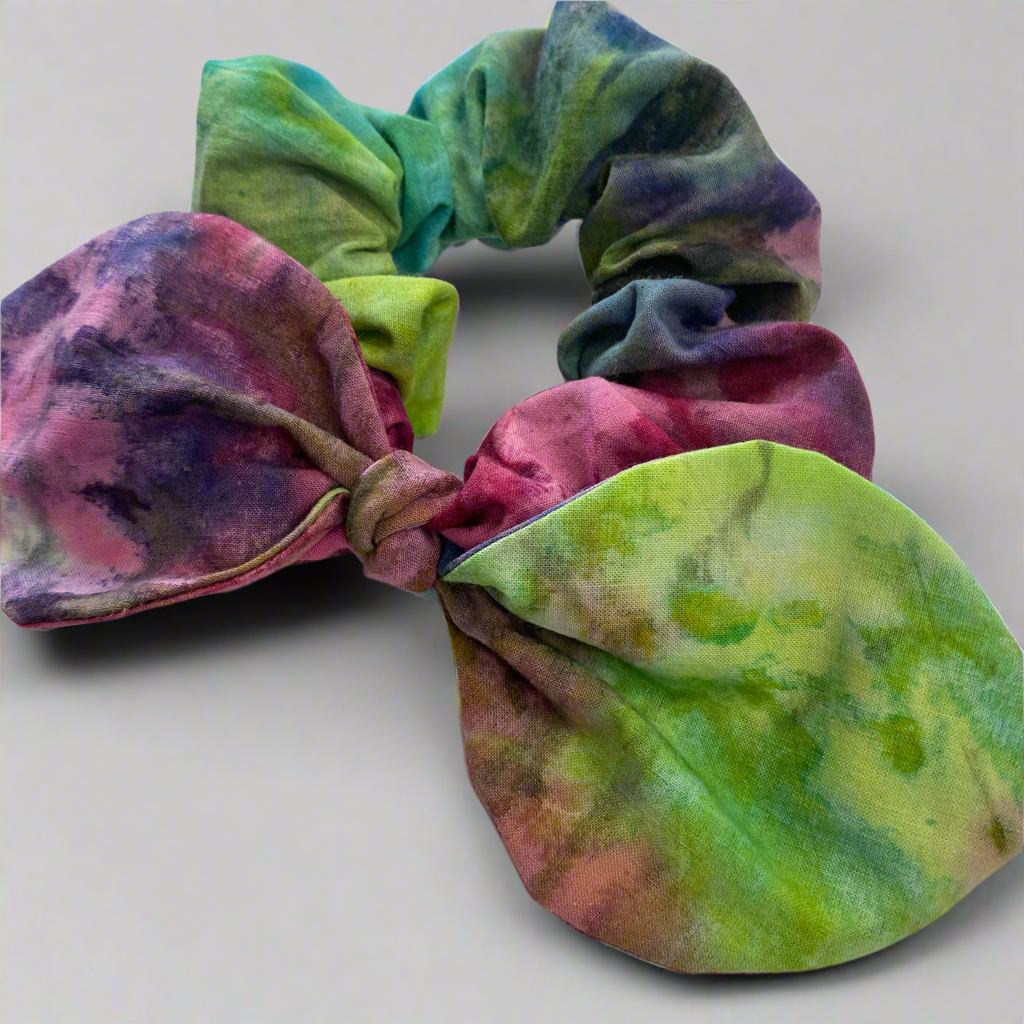 Tie Dye Bow Scrunchie