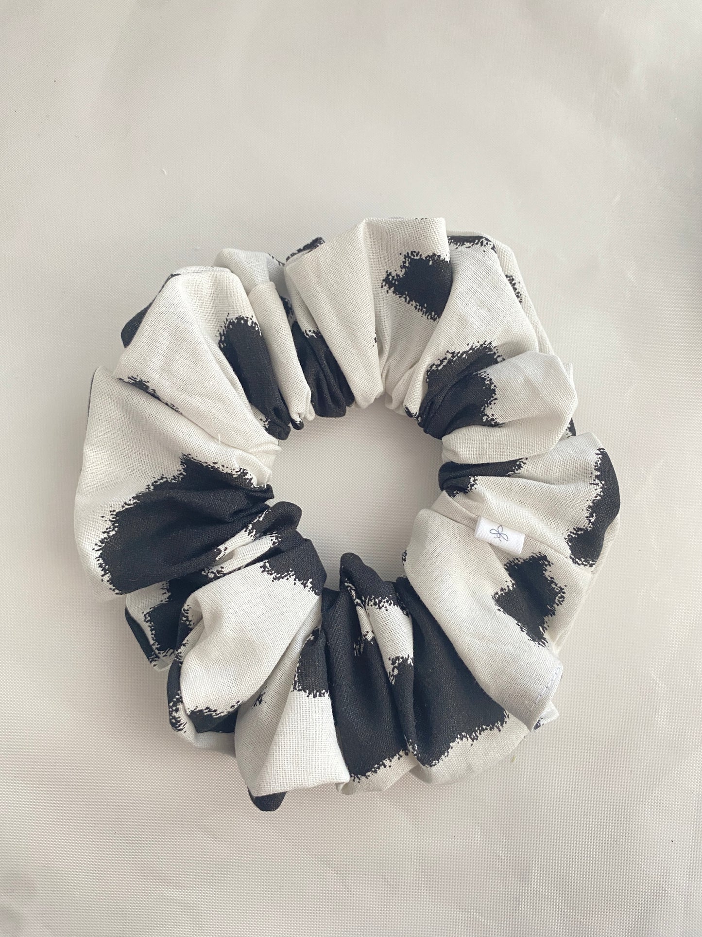 Cow Print Mini Hair Scrunchie, Bow Scrunchie