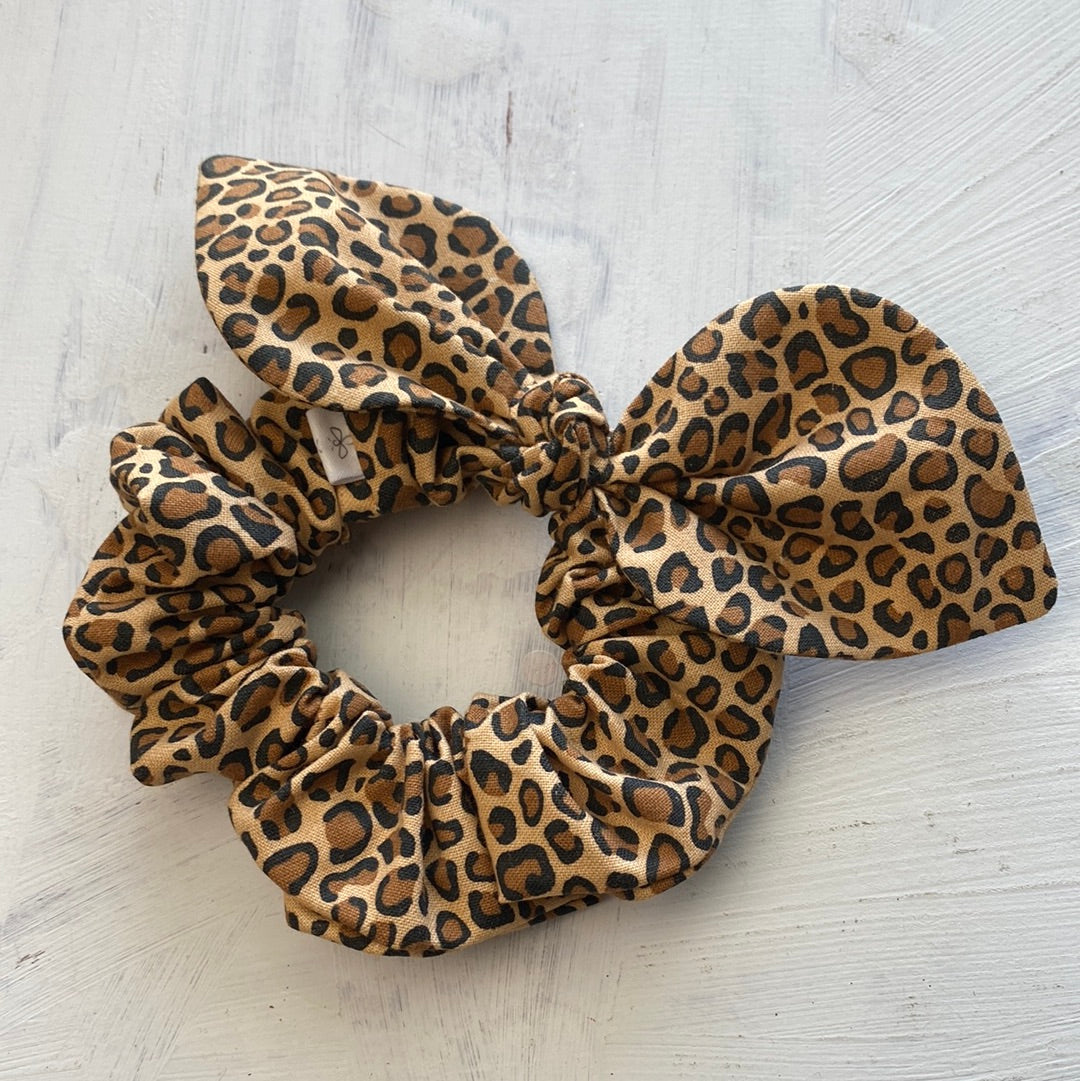 Cheetah Print Bow Scrunchie