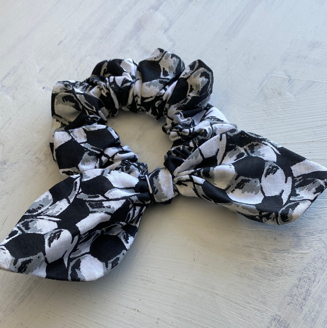 Soccer Bow Scrunchie