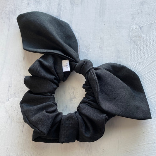 Bow Scrunchie Solid Black