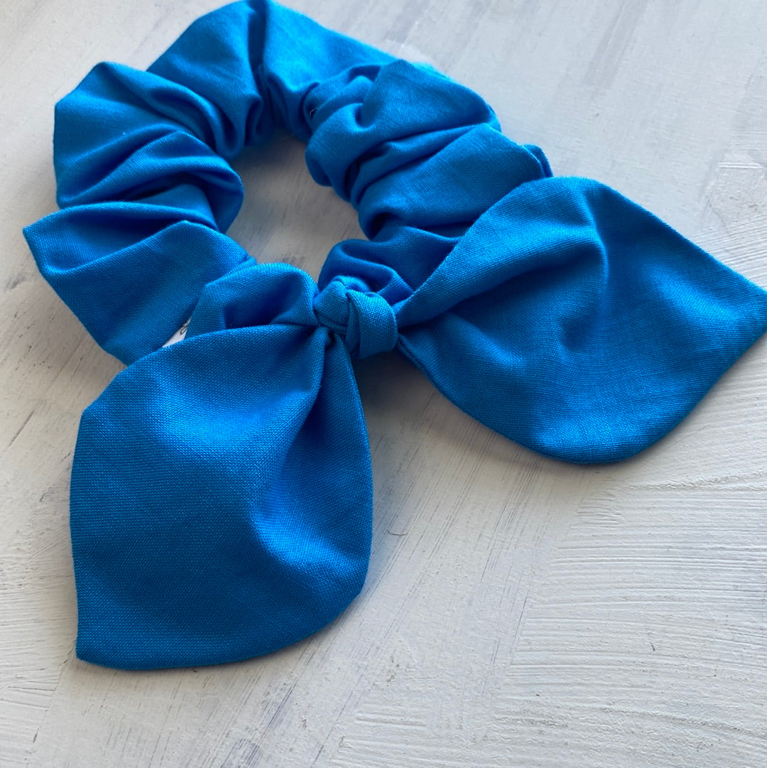 Bow Scrunchie Solid Teal