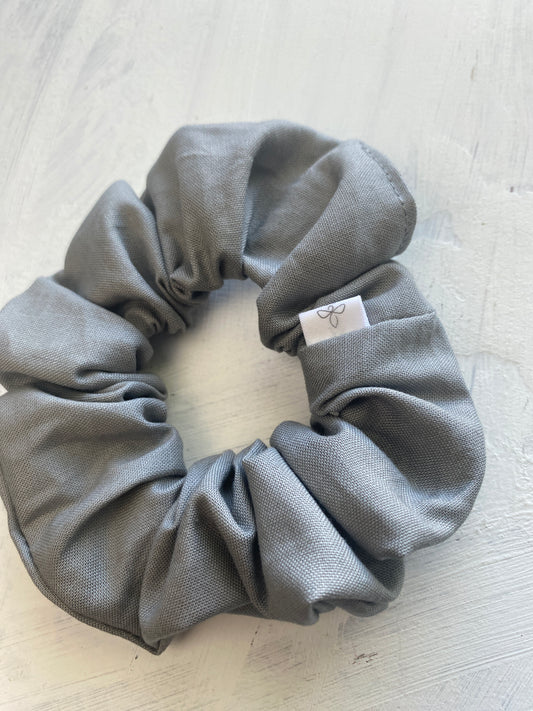 Gray Mini Scrunchie Hair Tie