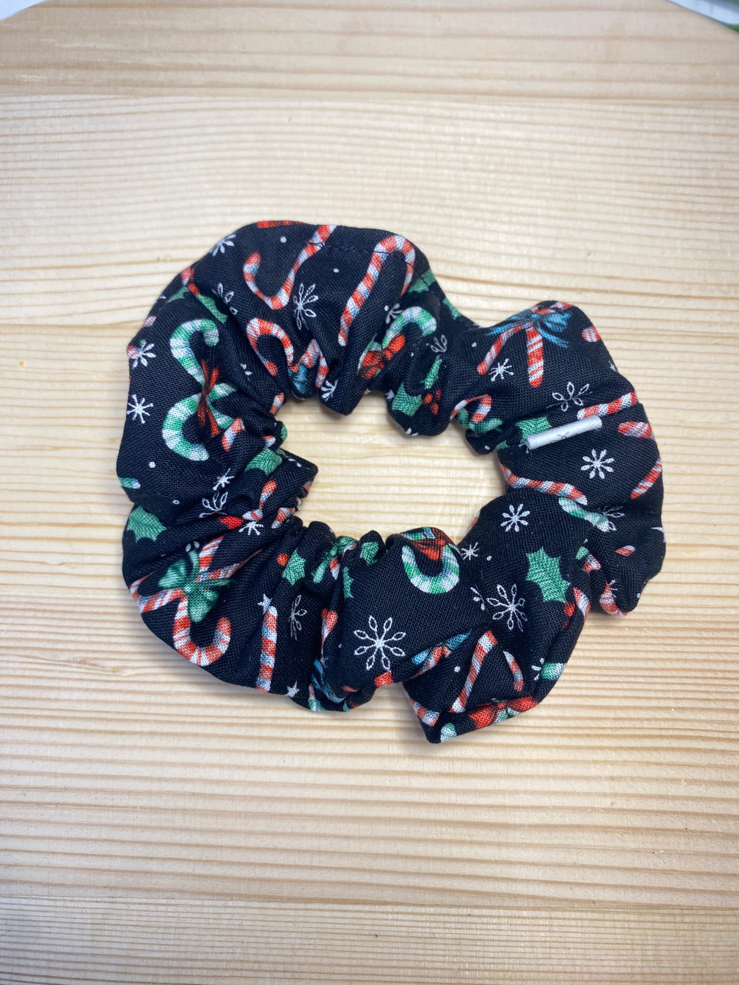 Mini Christmas Scrunchies, Hair Ties, Santa, Festive Hair Flair