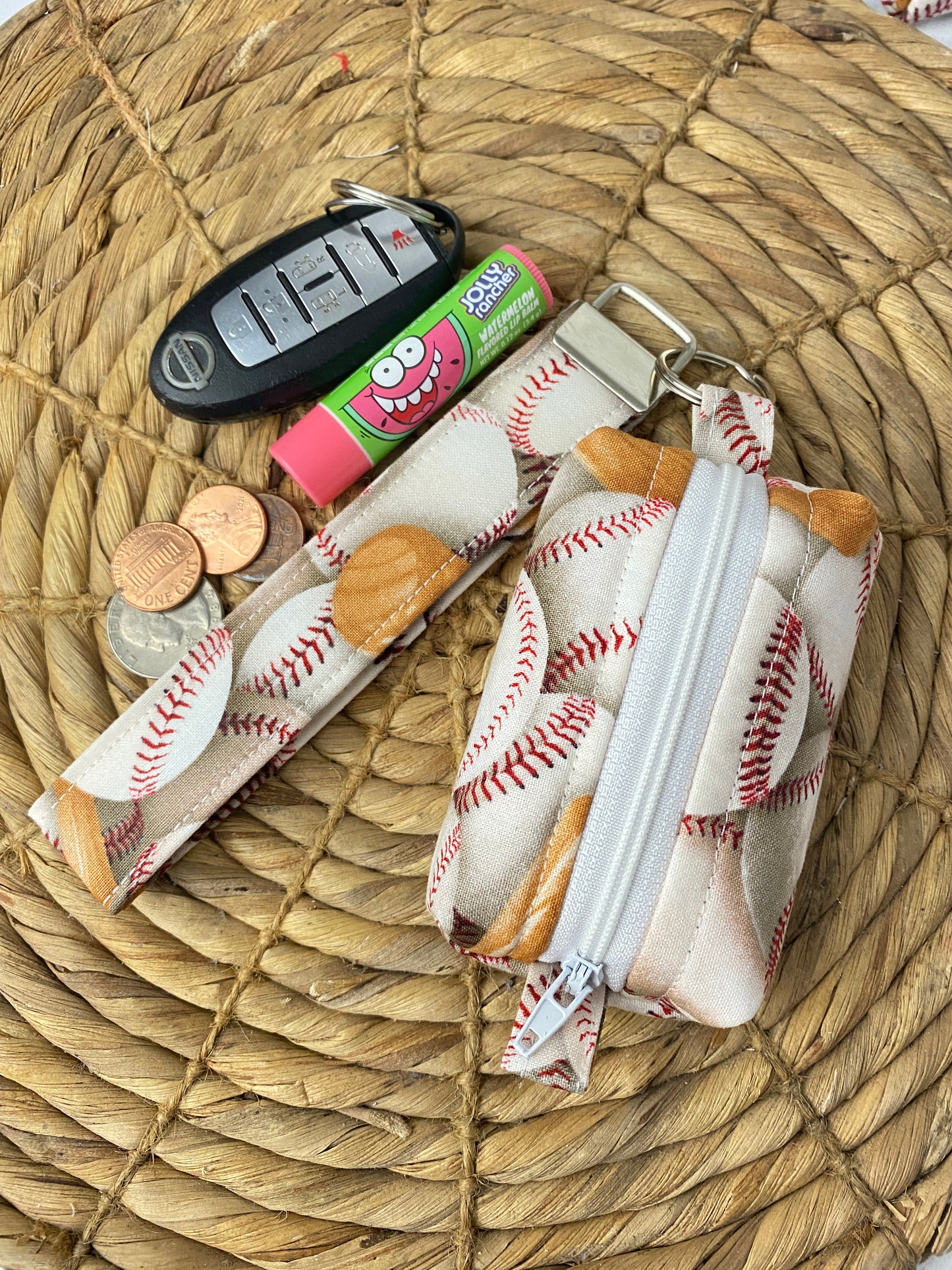 Baseball Boxy Bag Keychain