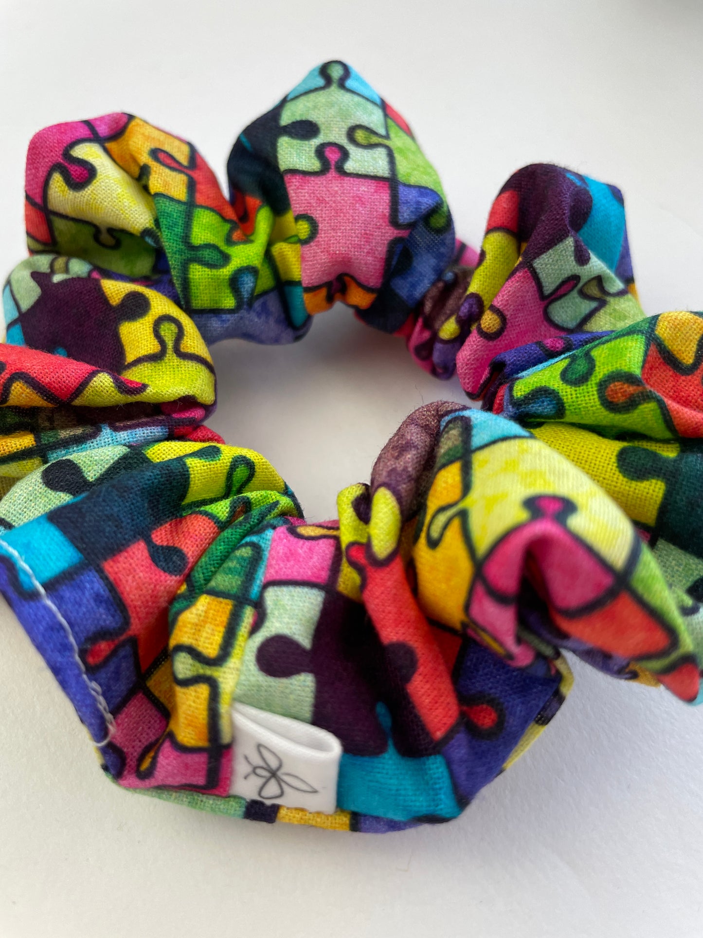 Puzzle Mini Scrunchie Hair Tie