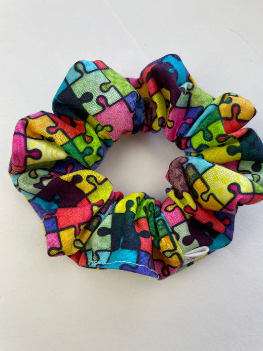 Puzzle Mini Scrunchie Hair Tie